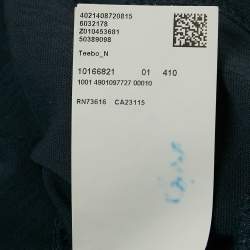 Pre Owned Boss By Hugo Boss Blue Logo Print Jersey T-Shirt XL