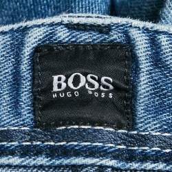 Pre Owned Boss By Hugo Boss Blue Faded Denim Candiani Jeans XXL Waist 40"