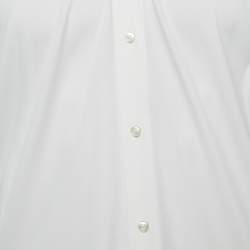 مملوكة مسبقًا Boss By Hugo Boss White Cotton Slim Fit Shirt XXL