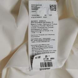 مملوكة مسبقًا Boss By Hugo Boss White Cotton Slim Fit Shirt XXL