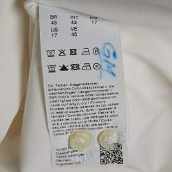 مملوكة مسبقًا Boss By Hugo Boss White Cotton Slim Fit Shirt XXL