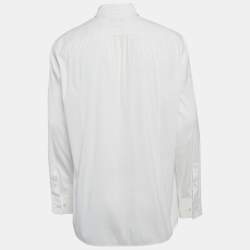 مملوكة مسبقًا Boss By Hugo Boss White Cotton Slim Fit Shirt XXL