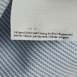 مملوكة مسبقًا قميص بوس باي هوغو بوس مقلم قطني أزرق مقاس كبير إليوت بقصة منتظمة