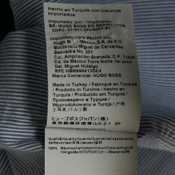 مملوكة مسبقًا Boss By Hugo Boss Blue Striped Cotton Regular Fit Elliott Shirt L