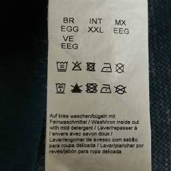 Pre Owned Boss by Hugo Boss Blue Logo Print Cotton Knit Sweatshirt XXL