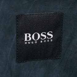 Boss By Hugo Boss Blue Suede Zip-Up Jacket XL