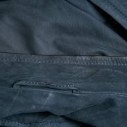 Boss By Hugo Boss Blue Suede Zip-Up Jacket XL