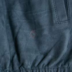 Boss By Hugo Boss Blue Suede Zip-Up Jacket XL