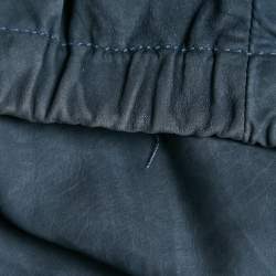 Boss By Hugo Boss Blue Suede Zip-Up Jacket XL