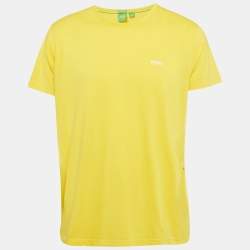 Pre Owned Hugo Boss Yellow Jersey Short Sleeve T-Shirt XL