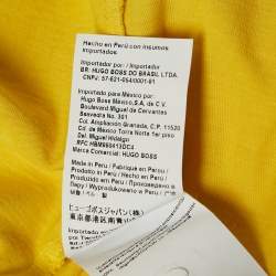 Pre Owned Hugo Boss Yellow Jersey Short Sleeve T-Shirt XL