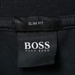 Pre Owned 
تي شيرت بولو بوس باي هوغو بوس بيكيه قطن أزرق كحلي منحني مقاس ضخم جدًا - إكس إكس لارج