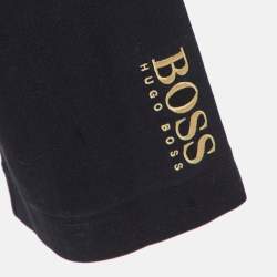 Pre Owned Boss By Hugo Boss Black Cotton Knit Track Pants and Jacket Set XXL