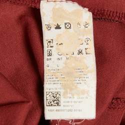 مملوكة مسبقًا Boss by Hugo Boss Red Jersey Long Sleeve Polo T-Shirt L