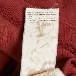 مملوكة مسبقًا Boss by Hugo Boss Red Jersey Long Sleeve Polo T-Shirt L