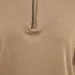 مملوكة مسبقًا قميص بولو هوجو بوس بنى جيرسي بأكمام طويلة مقاس كبير - لارج