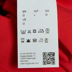 Pre Owned Boss By Hugo Boss Multicolor Logo Embroidery Cotton Blend T-Shirt L