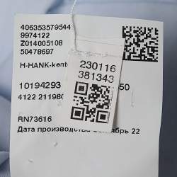 Pre Owned Boss By Hugo Boss Blue Cotton Slim Fit Shirt M