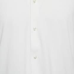 مملوكة مسبقًا Boss by Hugo Boss White Jersey Button Front Shirt M
