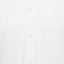 Boss By Hugo Boss White Jersey Button Front Shirt M