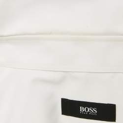 Boss By Hugo Boss Off-White Cotton Button Front Regular Fit Shirt S