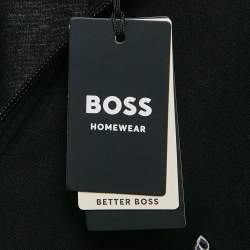 Boss Homewear Black Cotton Jersey Zip-Up Jacket XXL