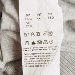 مملوكة مسبقًا تي شيرت بوس باي هوغو بوس رمادي بسحاب مقاس ضخم جداً جداً