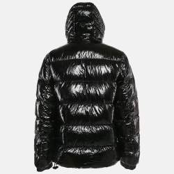 Boss By Hugo Boss Black Nylon Detachable Hood Quilted Down Jacket XXXL