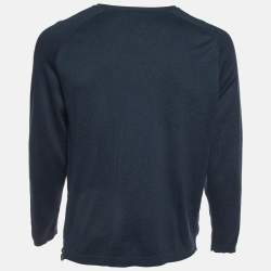 Boss by Hugo Boss Midnight Blue Cotton Ramo Crew Neck Jumper L