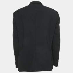 Pre Owned Boss By Hugo Boss Black Wool Single Breasted Blazer XXL