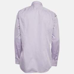 Boss By Hugo Boss Purple Patterned Cotton Button Front Shirt XL
