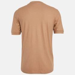 Pre Owned Boss By Hugo Boss Brown Cotton Crew Neck T-Shirt S