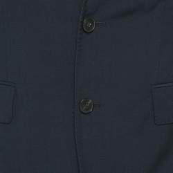 مملوكة مسبقًا Boss By Hugo Boss Navy Blue Wool Single Breasted Blazer S