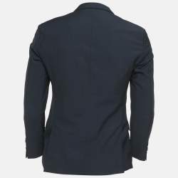مملوكة مسبقًا Boss By Hugo Boss Navy Blue Wool Single Breasted Blazer S