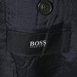 مملوكة مسبقًا Boss By Hugo Boss Navy Blue Wool Single Breasted Blazer S