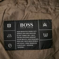 Boss By Hugo Boss Brown Gabardine Regular Fit Trousers L