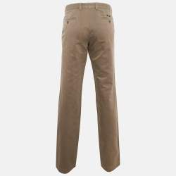 Boss By Hugo Boss Brown Gabardine Regular Fit Trousers L