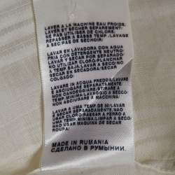 Pre Owned Boss By Hugo Boss White Striped Ramie Button Front Shirt L