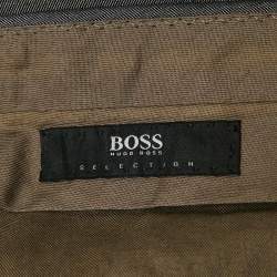 Boss By Hugo Boss Grey Cotton-Silk Tours Trousers 5XL