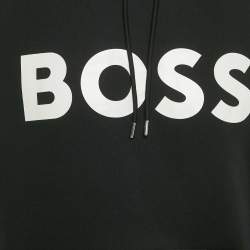 Boss By Hugo Boss Back Logo Print Cotton Knit Hoodie M