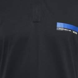 Boss By Hugo Boss Porsche Design Black Cotton Slim Fit Polston Polo T-Shirt XL