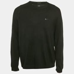 Boss By Hugo Boss Black Nylon Knit Crewneck Sweatshirt XL