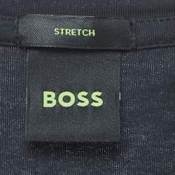 Boss By Hugo Boss Navy Blue Logo Print Round Neck Tee 4 T-Shirt XL