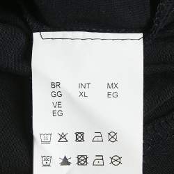 Pre Owned Boss By Hugo Boss Black Printed Crew Neck Talboa AJ T-Shirt XL