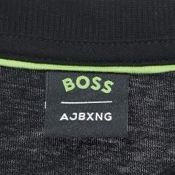 Pre Owned Boss By Hugo Boss Black Printed Crew Neck Talboa AJ T-Shirt XL