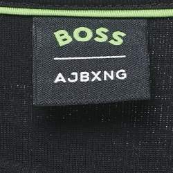 Pre Owned Boss By Hugo Boss Black Printed Cotton Long Sleeve Salboa AJ T-Shirt XL