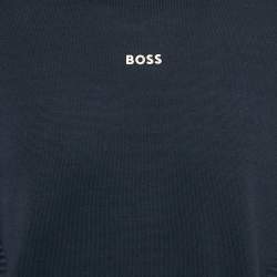 Boss By Hugo Boss Navy Blue Cotton Long Sleeve Rowler Jumper XL
