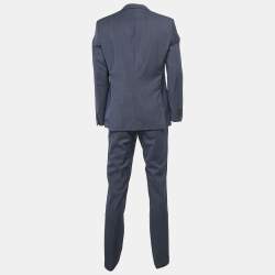 Boss By Hugo Boss Navy Blue Wool Suit L