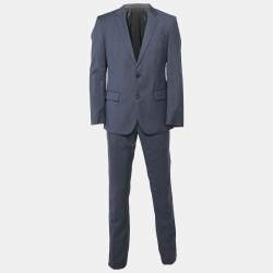 Boss By Hugo Boss Navy Blue Wool Suit L