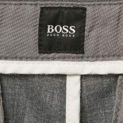 Boss By Hugo Boss Grey Crepe Formal Trousers L